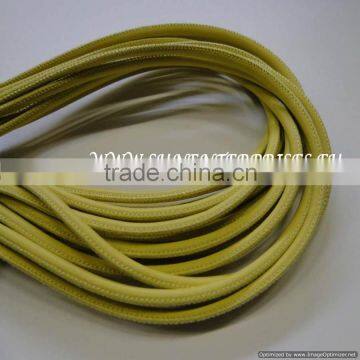 Round Leather Cords - Round strobel 4mm yellow