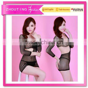 CK02040 hollow out women sexy tight shiny bodystocking