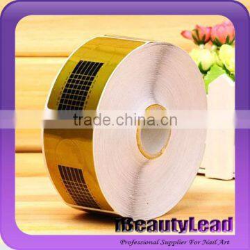 Professional acrylic nail form for nail extension gold nail forms 500pcs roll nail art form