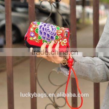 Good Feedback Wallet With 3 Zipper Wholesale Embroidery Clutch Bags Wallet With Tassel