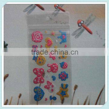 butterfly/star/heart glitter powder stickers