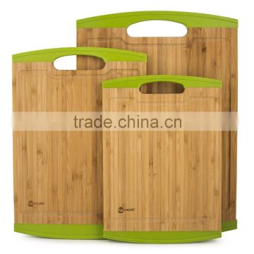 Bamboo cutting board with 3-ply crisscross design