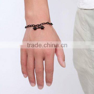 Fashion Dumbbell Pendant Stainless Steel Bracelet photo-5