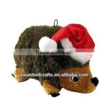 Fashion design High Quality lovely Christmas hedgehog plush toy