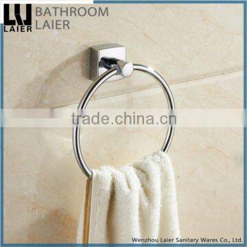 Promotional Bathroom Designs Zinc Alloy Chrome Finishing Bathroom Sanitary Items Wall Mounted Towel Ring