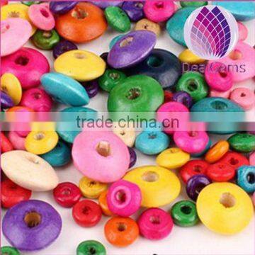 14x6mm mixed color wood beads abacus loose beads