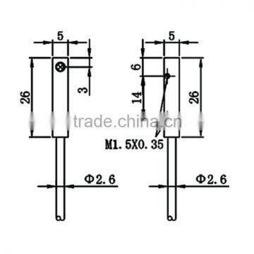 Q5x5 Cable Series Flush Mini Inductive Proximity Sensor photo-2