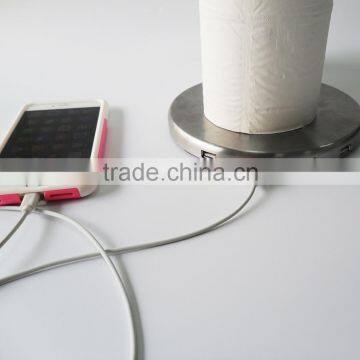 Napkin stand with USB charger