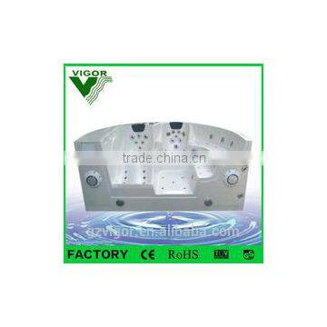 Factory 2015 Newest luxury acrylic spa shell hot tub half round massage tub