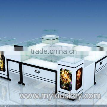 Luxury Baking Paint Jewelry Kiosk, Jewelery Shop Design, Mall Jewelry Kiosk Design for Sale