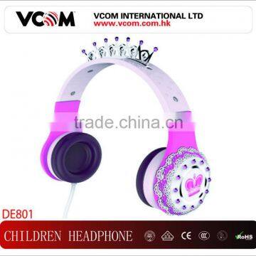 VCOM Brand stylish kids headphones with lace