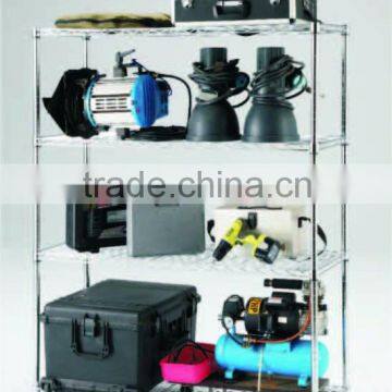 4 level Chrome Wire Shelving Storage Metal Rack