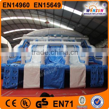 novel pvc inflatable toy blue giant inflatable slide