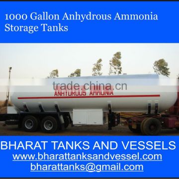 1000 Gallon Anhydrous Ammonia Storage Tanks