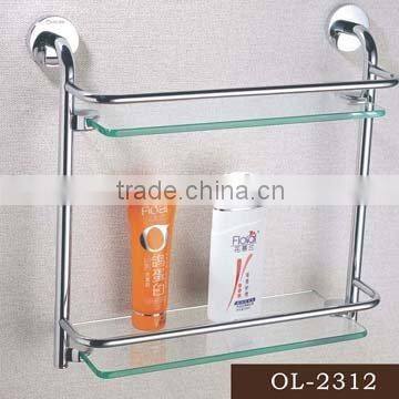 bathroom accessories-double glass shelf