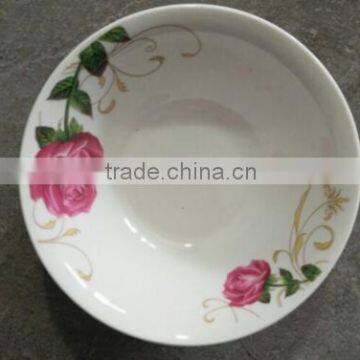 China manufacturer good quality white porcelain soup bowl new flower designs