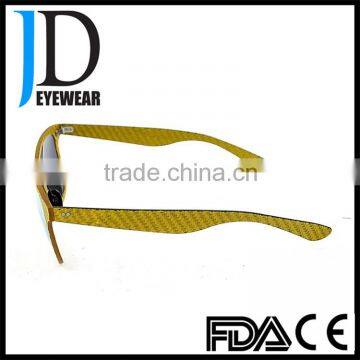 2016 Vogue Vintage Sunglasses Rectangle Gold Mirror Carbon Fiber Sunglasses