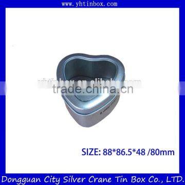 Heart-shape chcolate tin box with PVC window