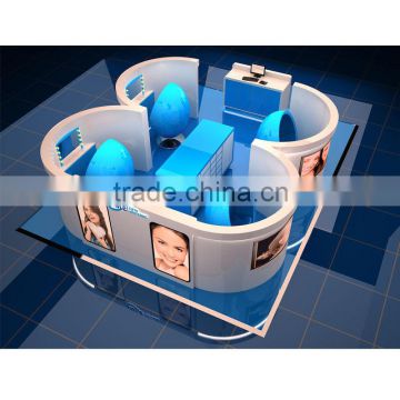 New design shopping mall wooden teeth whitening kiosk for sale