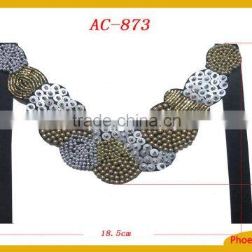 Fashion Pearls Beaded Neck Trim AC-873 photo-2