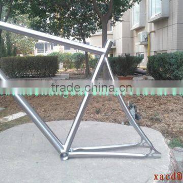 Made new style titanium track bike frame light weight track bike frame with handing brush finished hot sale track bicycle frame