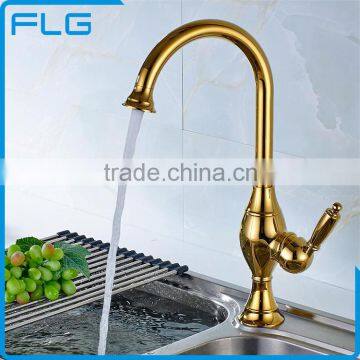 Assessed Supplier Gold Color Kitchen Faucet Brass Contemporary photo-2