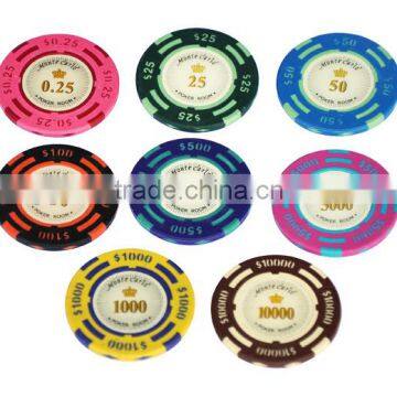 2015 New coming design dollar poker chips,monte carlo poker chips