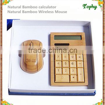 New and cool Design Novelty Solar Powered Bamboo Calculator and bamboo Wireless Mouse for sales