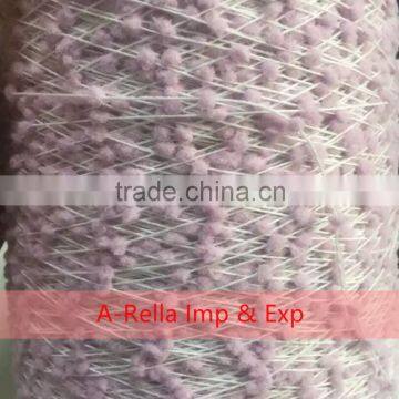 new design pink crochet yarn beads yarn china supplier