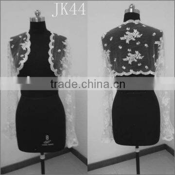 White Lace Wedding Jacket JK44
