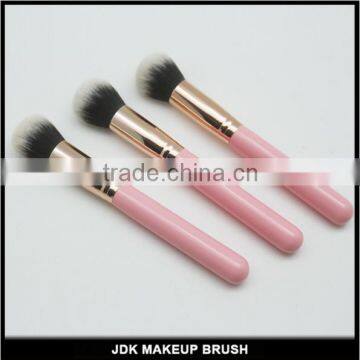 Custom Logo Rose Gold Foundation Brush Peach Pink Powder Foundation Cosmetic Brush