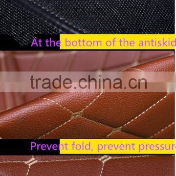 Hot Selling PU Leather Car Floor Mat Leather Material Anti Slip Car Carpet Mats photo-3
