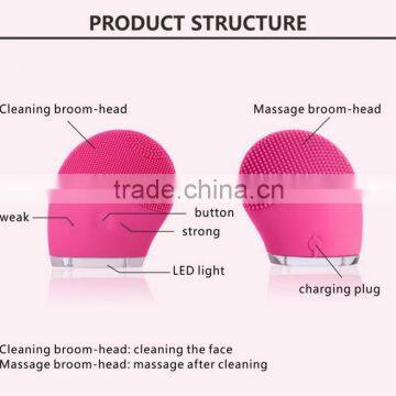 Mult-functional power rotating facial cleanser face massage brush facial cleaning massager