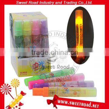 Pen Spray Liquid Lamp Sweet Sour Candy with Light