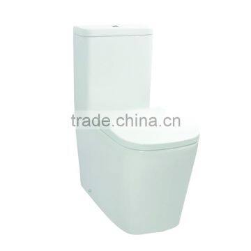 Dual flushing washdown ceramic two piece toilet