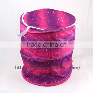 Wholesale Hot Sell Folding Fabric Material Storage Barrel Printing Flower