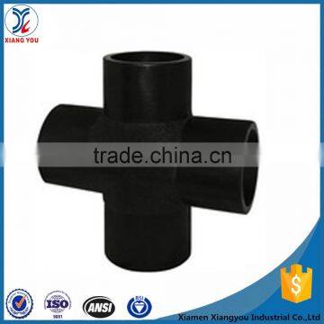 PE pipe fittings black cross tee