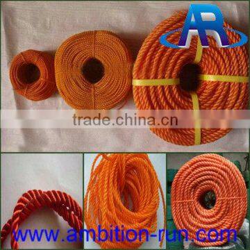 pp twisted rope/pp 3 strands rope/pp rope red color