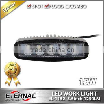 15W 5.5in single row light bar truck tractor trailer 4x4 powersports spot led work light lamp