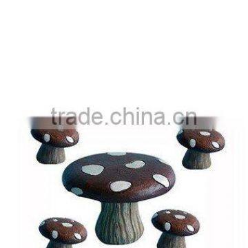 Fairy Garden - Mushroom Table With 4 Chairs