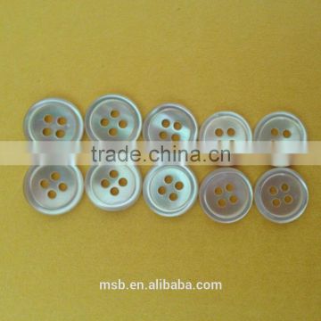 4 Holes White Trochus Shell Button for Suit