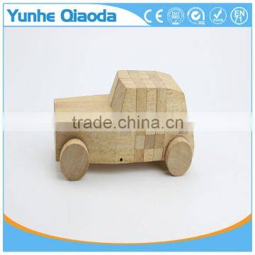 Wood 3D Vehicle Block Car 3D Woodcraft Kit Assemble Paint DIY 3D Puzzle Toys for Kids Adults the Best Birthday Gift photo-3