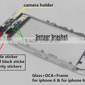 Front Camera Holder Ring with Light Sensor Bracket & Qr code sticker for iphone