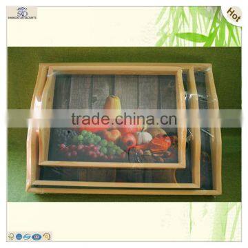 Wholesale S/3 Mini Craft Serving Wooden Trays Pallet Coaster photo-5