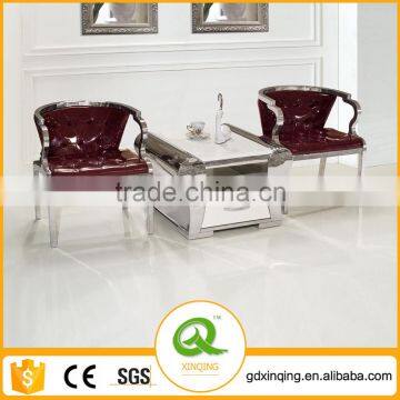 D362 Stainless Steel Base Artificial Square Marble Side Table