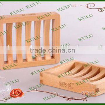 Eco friendly pine wood customized cheap unfished wooden soap tray for bathroom