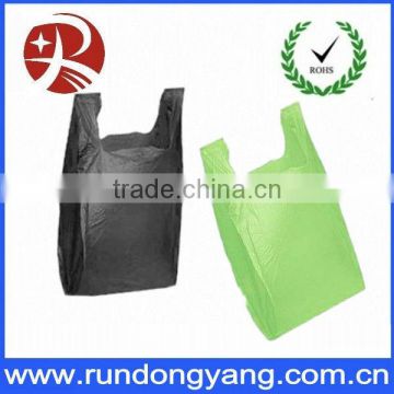 Cheap colorful biodegradable plastic t-shirt bags with good quality