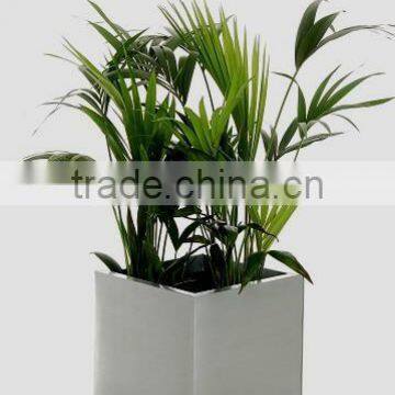 FO-9004 outdoor metal flower pot, stainless steel square flower planter