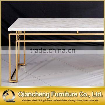 New Design 2017 Marble Dining Table Stainless Steel Base Dining