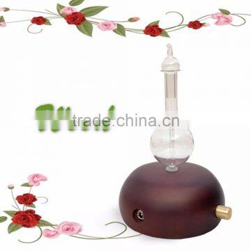 Elegant Bamboo Wood and Glass LED Aroma Diffuser Nebulization Essential Oil Diffuser photo-2
